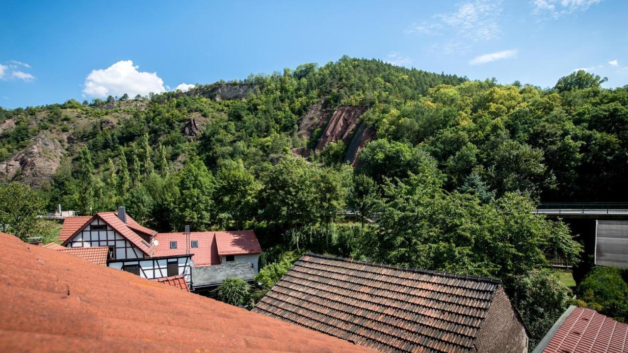 Hotel & Ferienwohnungen Bohlenblick Saalfeld Saale ภายนอก รูปภาพ